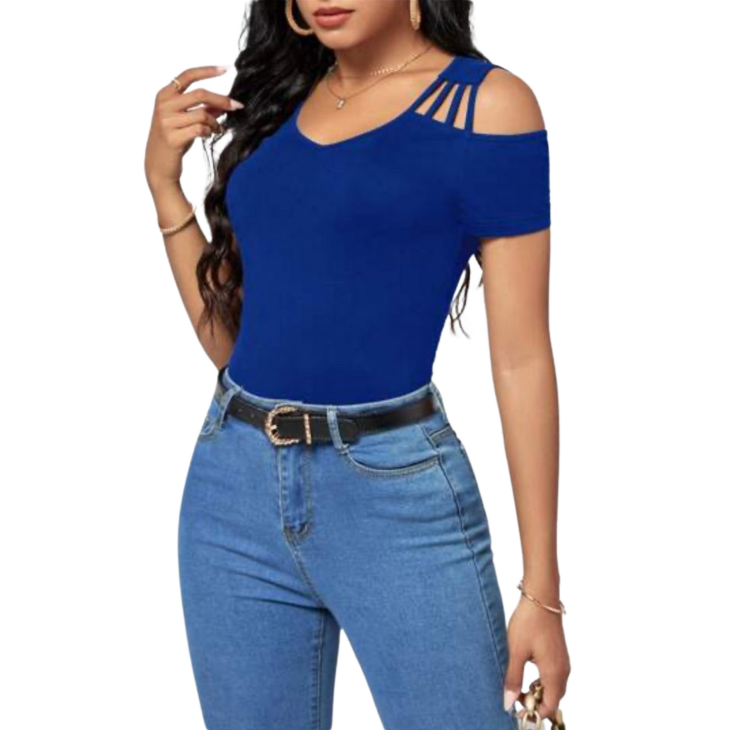 Women - Cut Out Blouse