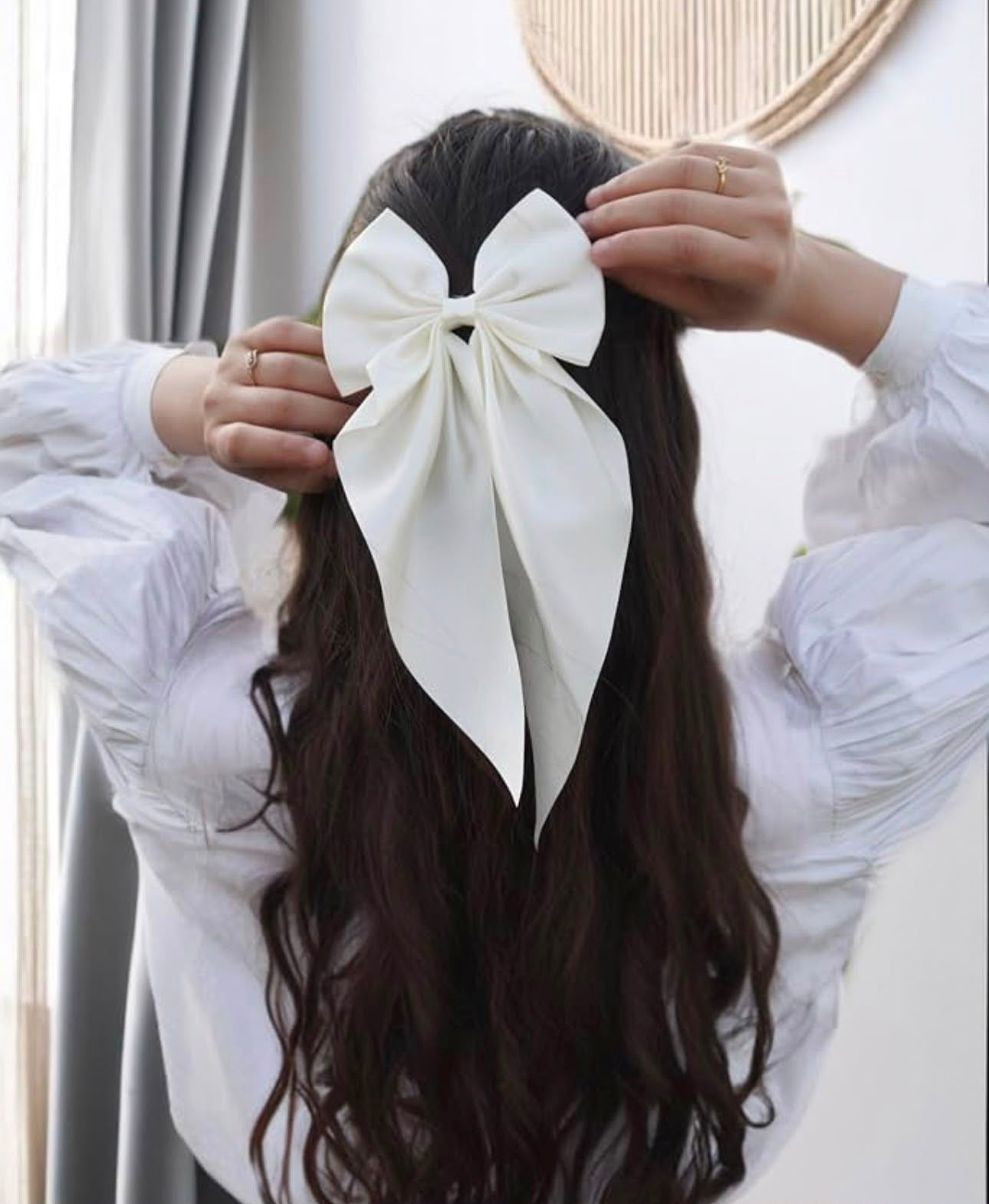 Satin Bow Hair Clips