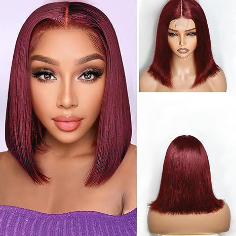 Burgundy Synthetic Wig 24"